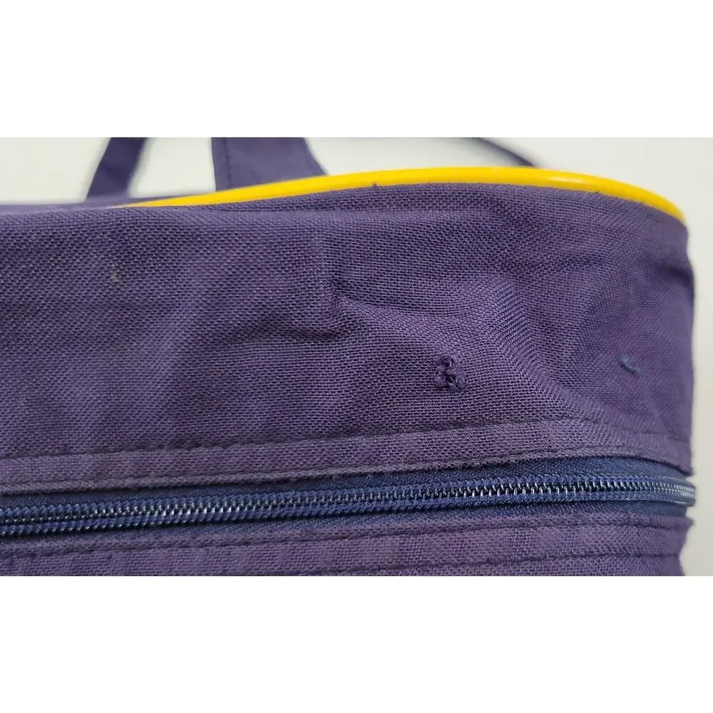 D) Vintage Rudenjak Travel Promotional Croatia Blue Canvas Hand Shoulder Bag